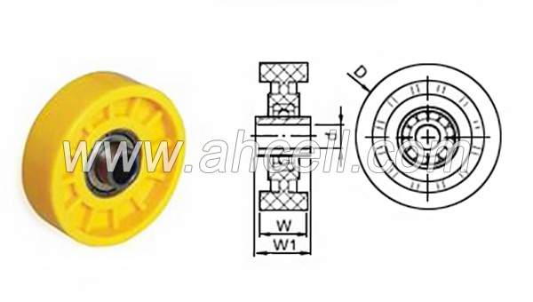 Ball Bearing Insert Plastic Shell Conveyor Skate Roller Wheel